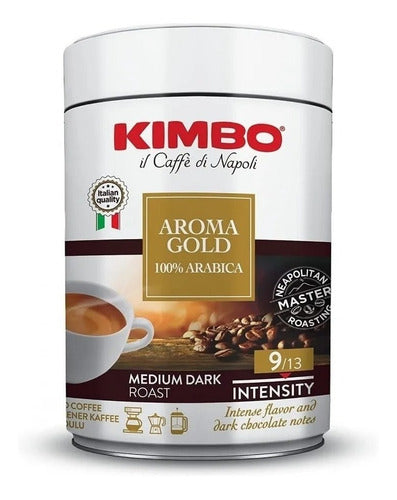 Café Molido Italiano Kimbo 250grs Bolsa Premium Variedades